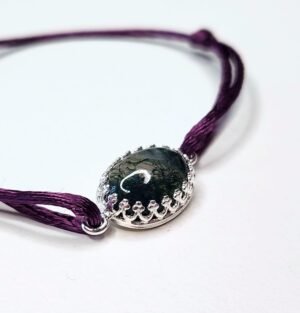 Bracelet Aelwyn Agate Mousse Ovale