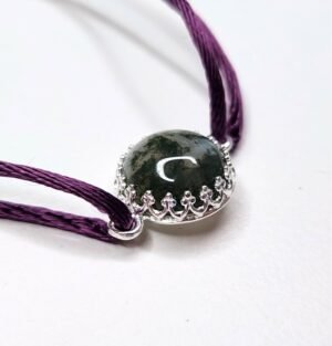 Bracelet Aelwyn Agate Mousse Ronde