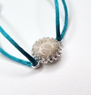 Bracelet Aelwyn Corail Fossile Rond